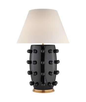 Lindenlampe aus schwarzem Porzellan de pas cher