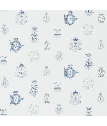 RL Rowthorne Wappen-Tapete – Marineblau français