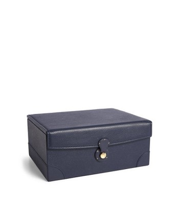 Ryan Lederbox Marineblau les muscles