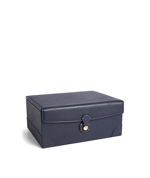 Ryan Lederbox Marineblau les muscles